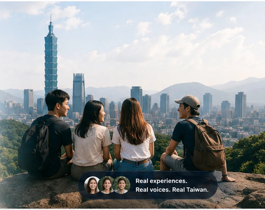 Visitors looking across Taipei